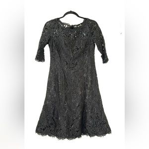 Eliza j black lace dress